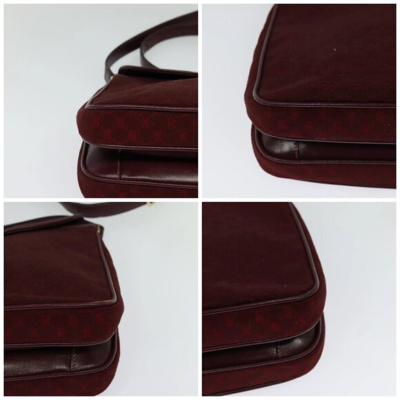 GUCCI Micro GG Canvas Shoulder Bag Red Gold Auth BA2289 - Picture 14 of 16